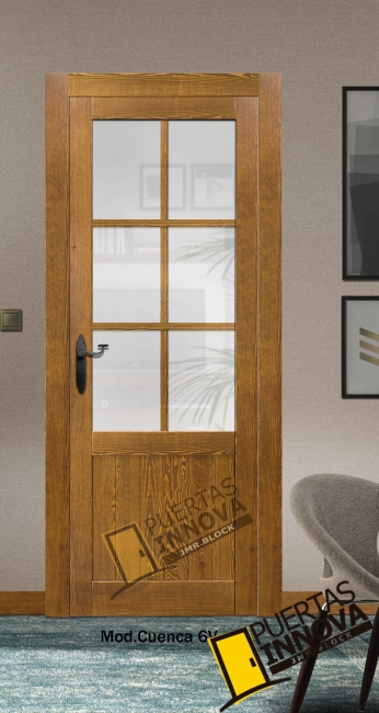 puerta interior de madera modelo Cuenca 6v