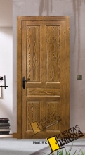 puerta interior rústica modelo 5 cuadros
